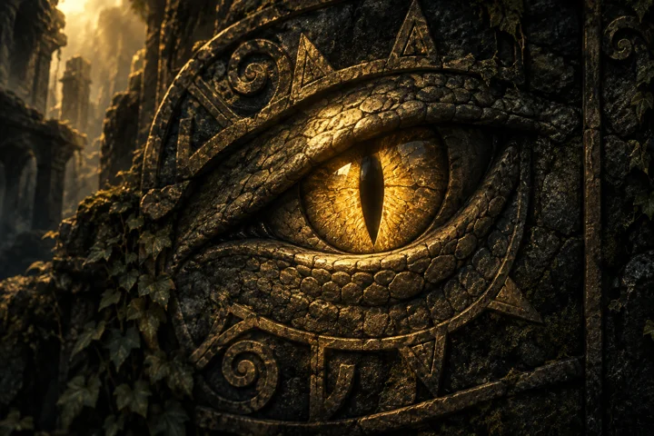 Conceptual illustration for Reptilians among the elite?