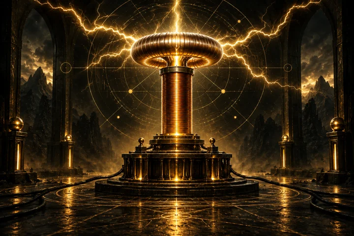 Conceptual illustration for Tesla & the simulation question
